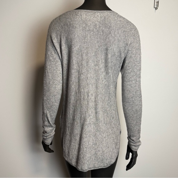 🐑 Max studio / cashmere 2 ply casual long sleeve grey sweater - Picture 8 of 8